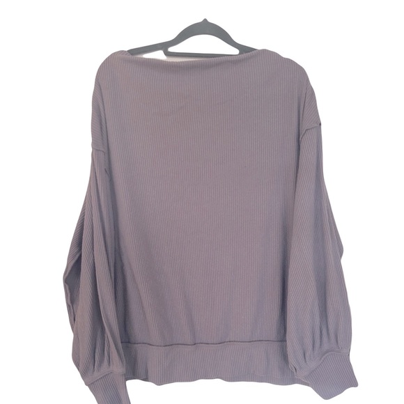 Purple/Gray Ribbed Sweater - Picture 2 of 3